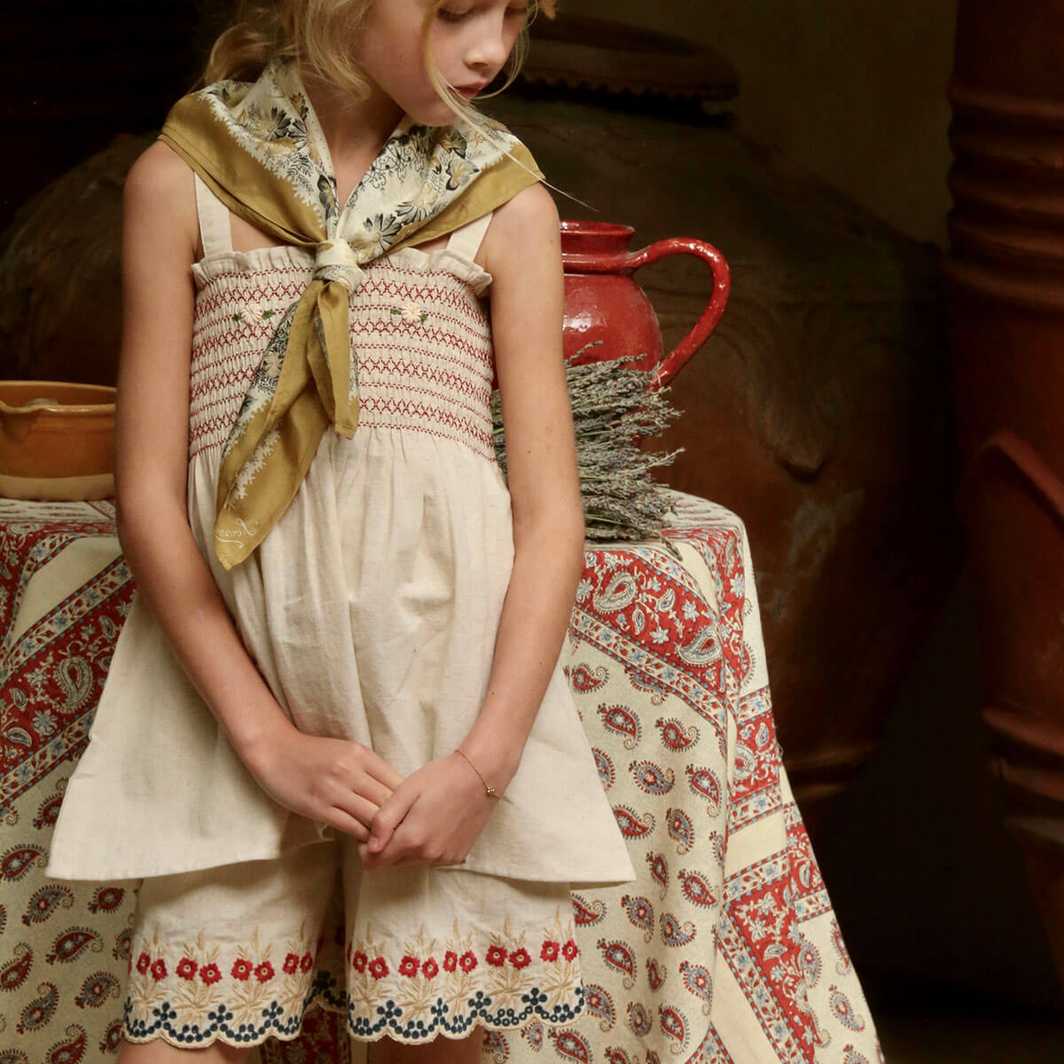 Top And Short Set in Natural by Bonjour