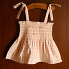 Top And Short Set in Pink Vichy by Bonjour