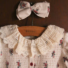 Tunique With Hair Clip in Garden Flowers Print Denim by Bonjour