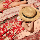 Tunique With Hair Clip in Gaughin Print by Bonjour