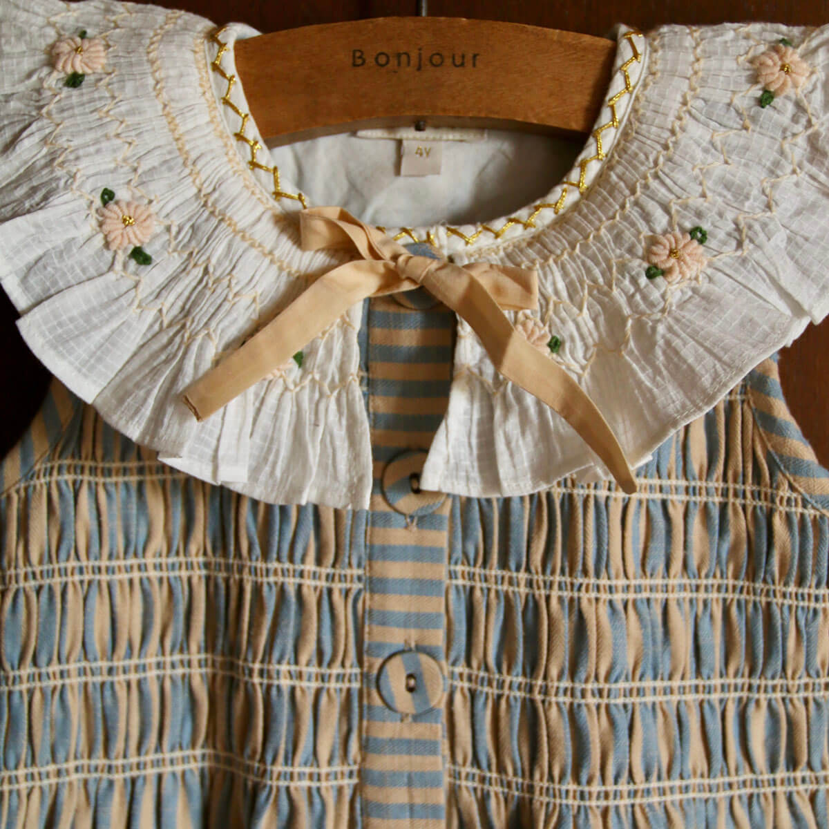 Tunique With Hair Clip in Transat Stripe by Bonjour