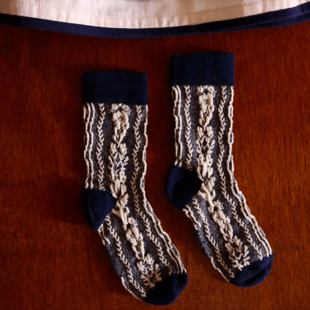 Twist Socks in Navy by Bonjour