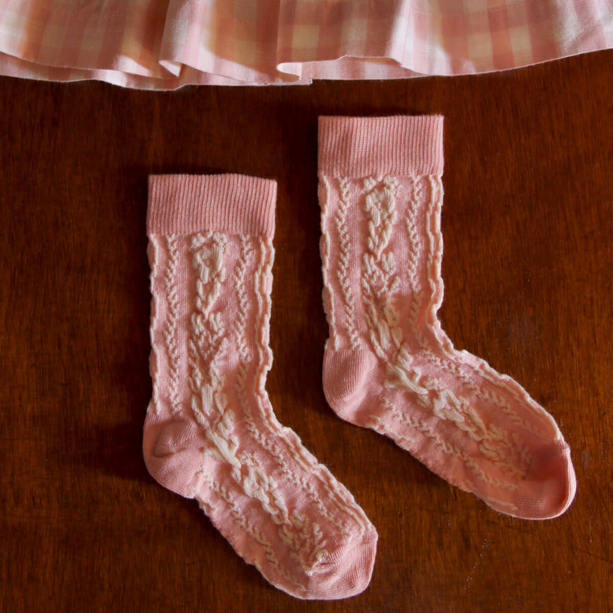 Twist Socks in Pink by Bonjour