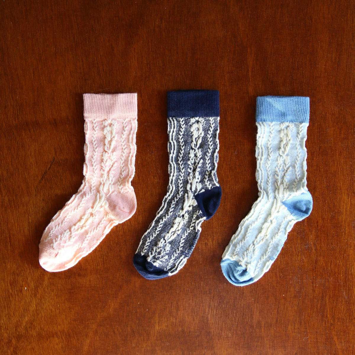 Twist Socks in Pink by Bonjour