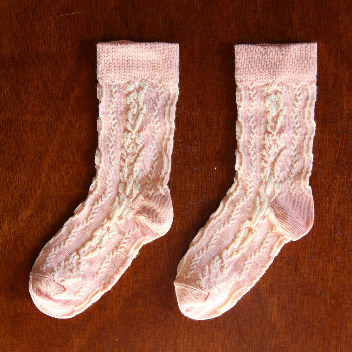 Twist Socks in Pink by Bonjour