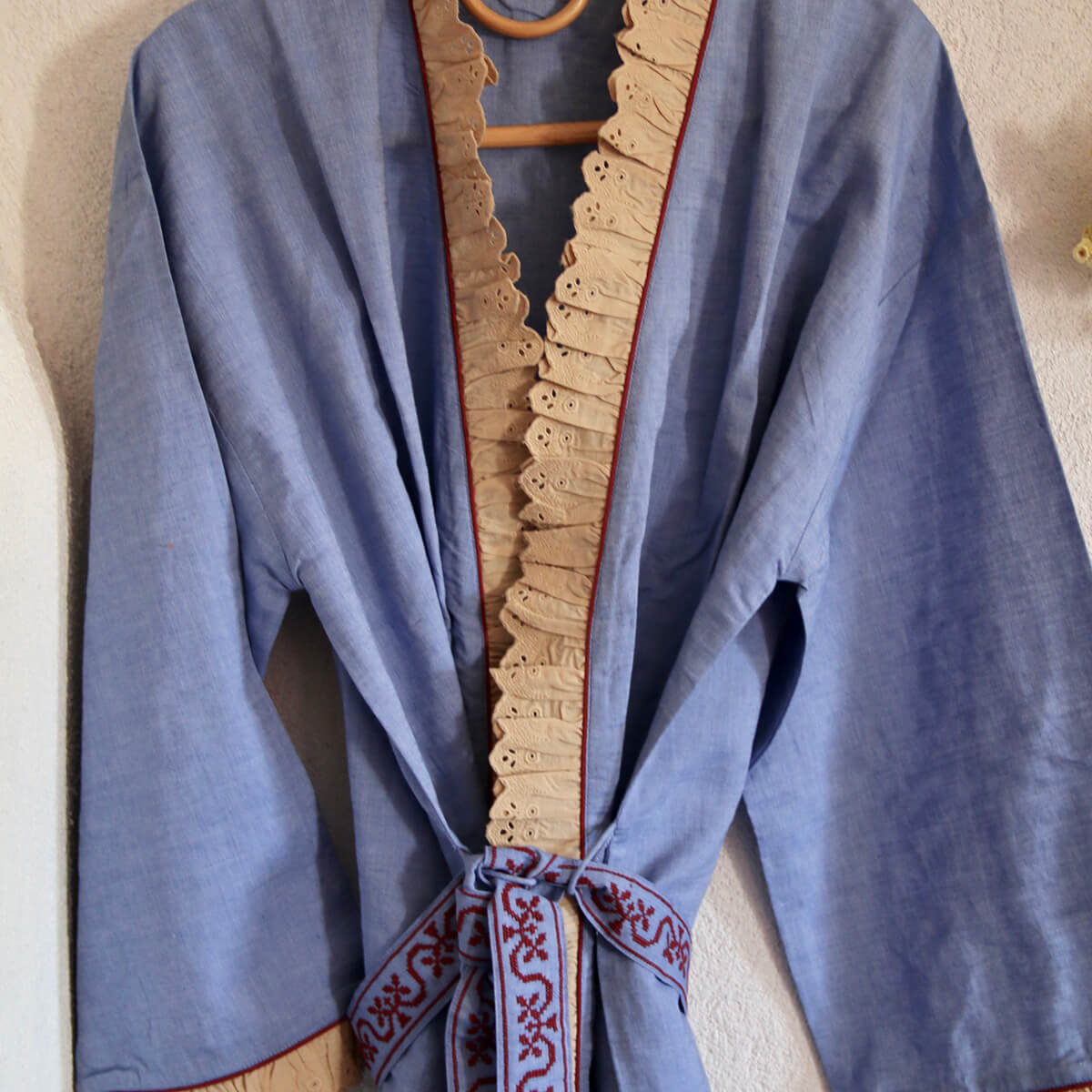 Kimono in Blue Chambray by Bonjour