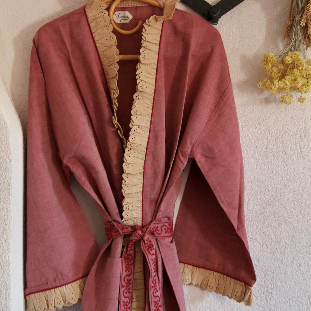 Kimono in Red Chambray by Bonjour