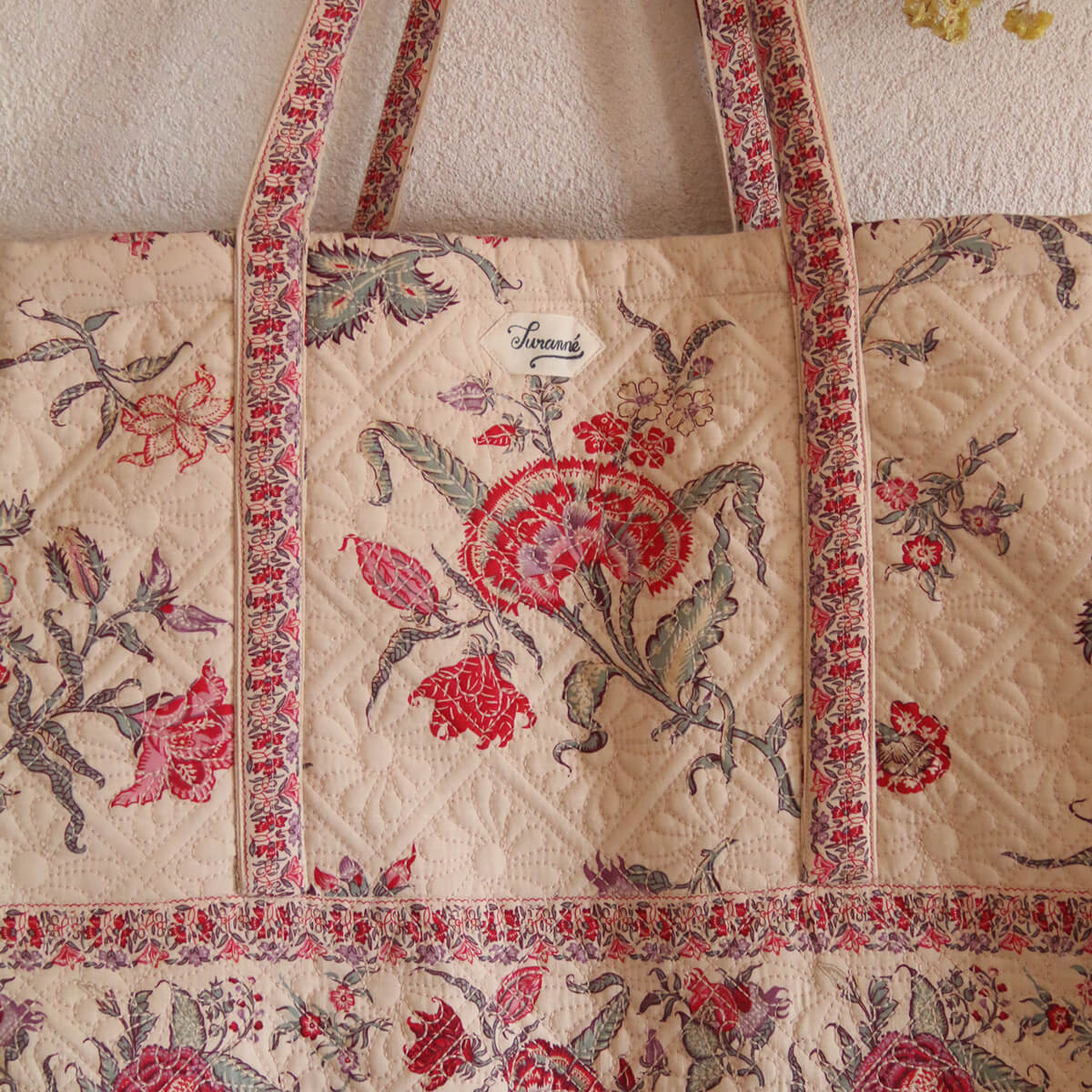 Quilted Market Bag in Vence Floral by Bonjour