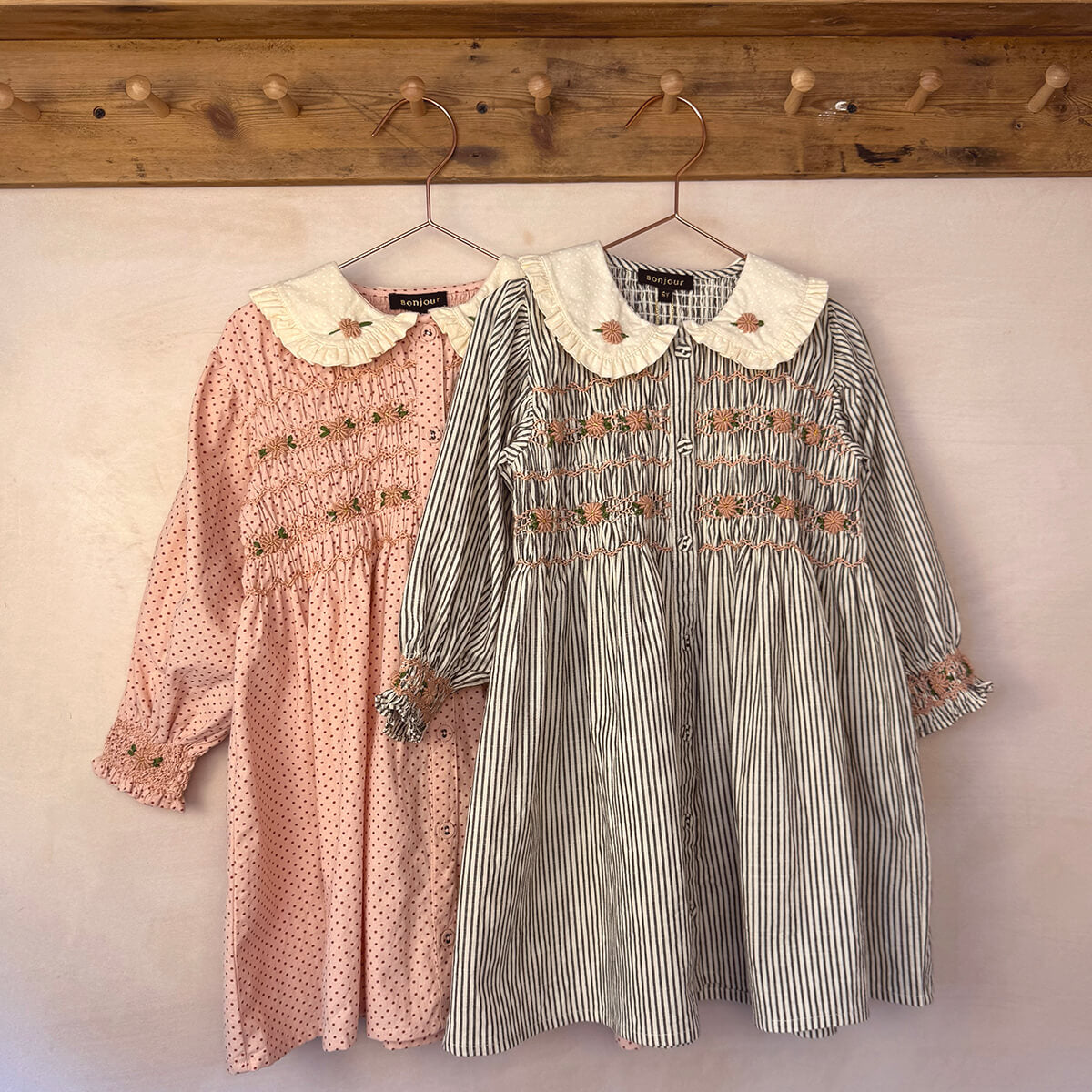 Romantic Tunique Dress in Black Stripes by Bonjour – Junior Edition