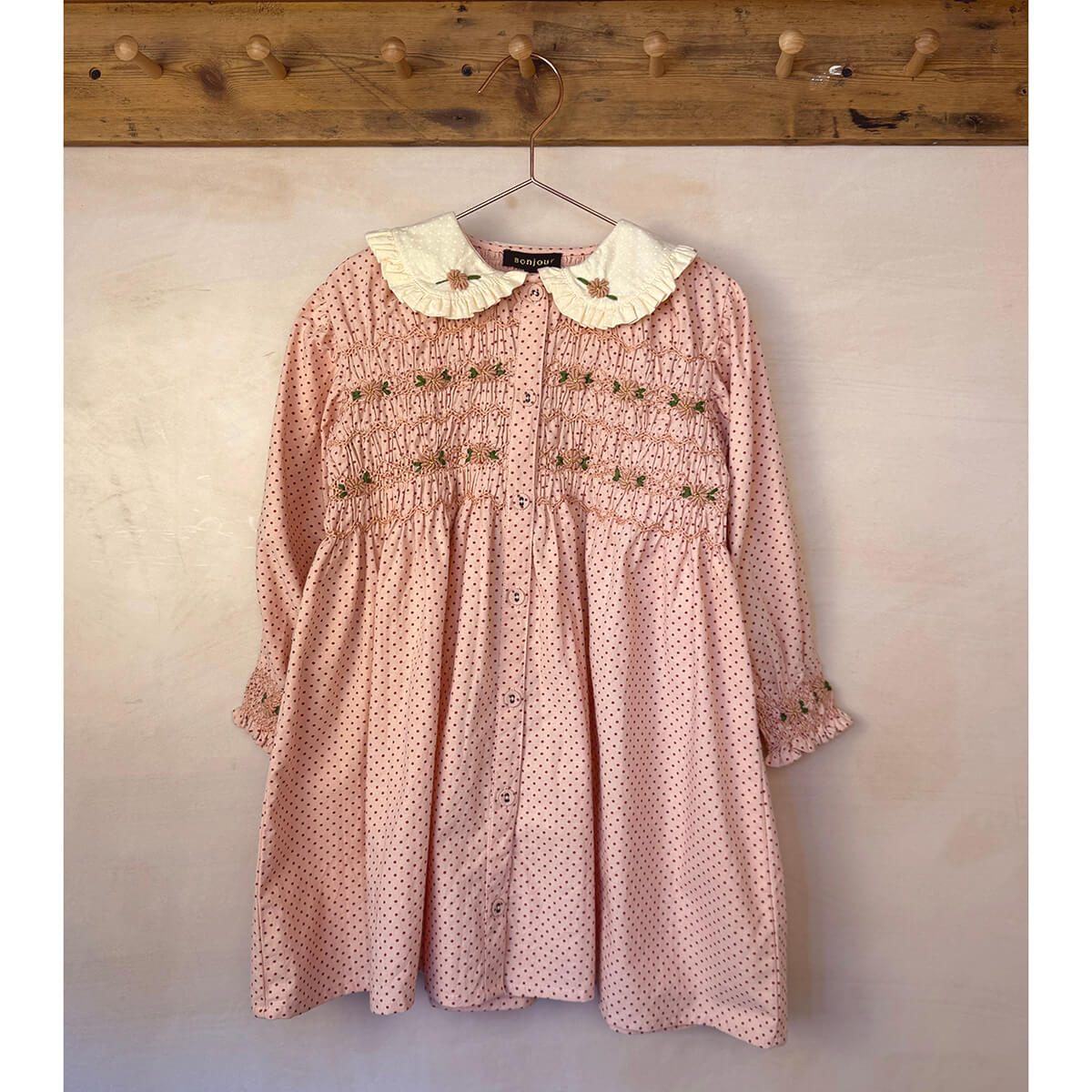 Romantic Tunique Dress in Pink Dots by Bonjour – Junior Edition