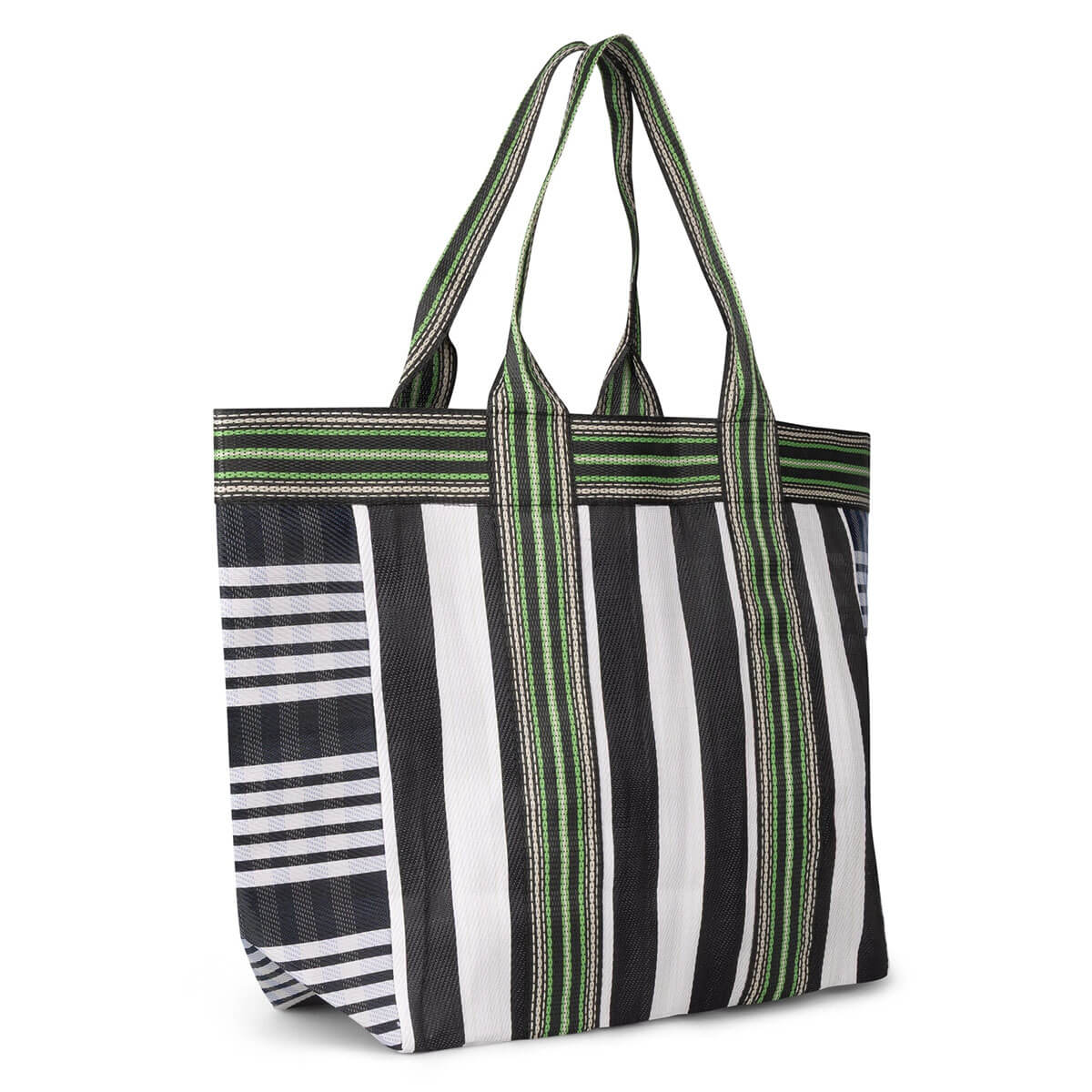 Eco Woven Shopper in Jet / Grass Green by British Colour Standard