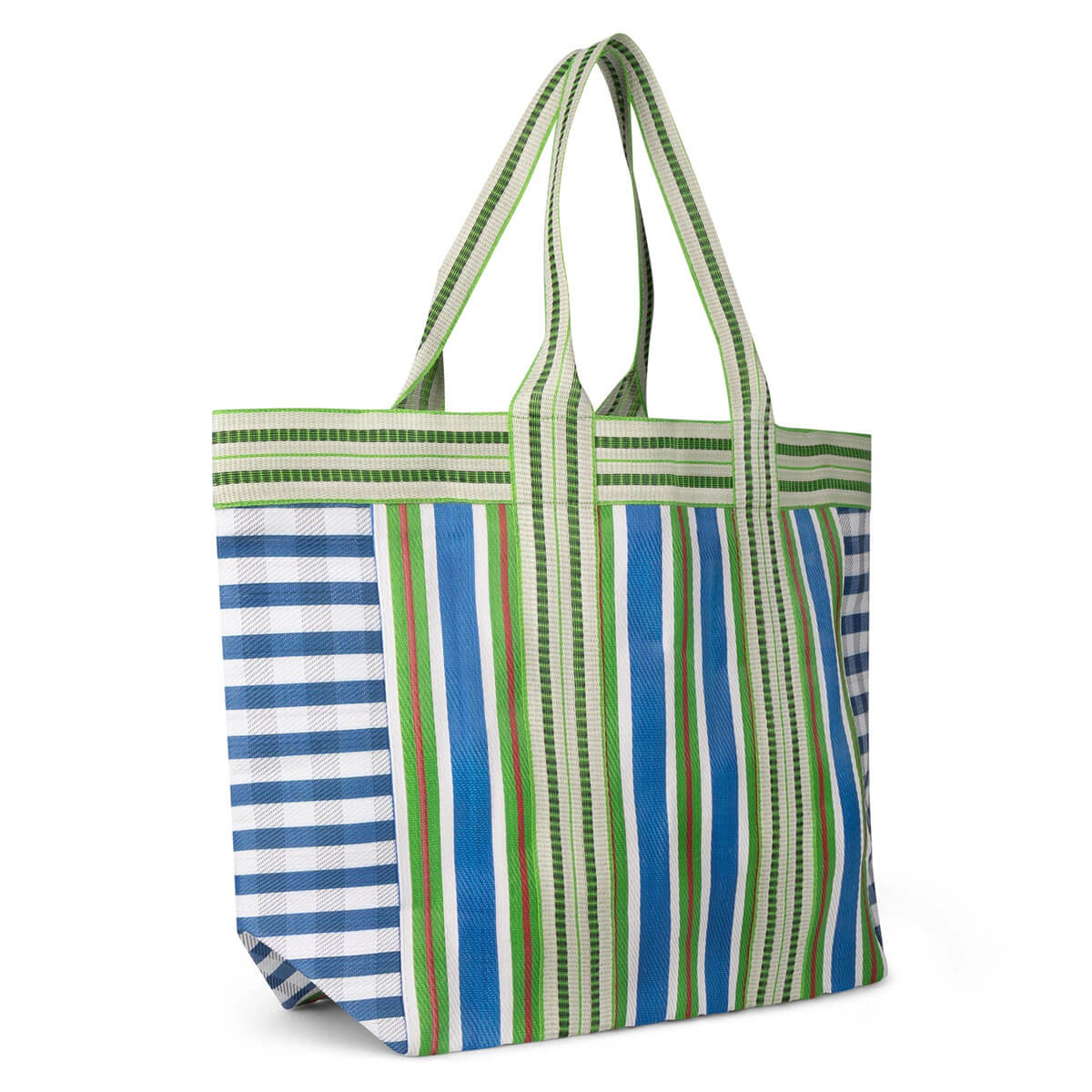 Eco Woven Shopper in Medici Blue / Grass Green by British Colour Standard