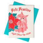 Felt Festive Christmas Greetings Card by Bromstad Printing Co.