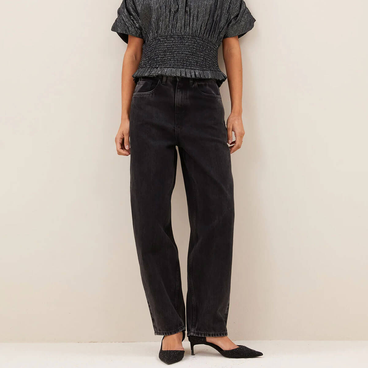 Baloe Jeans in Jet Black by By-Bar