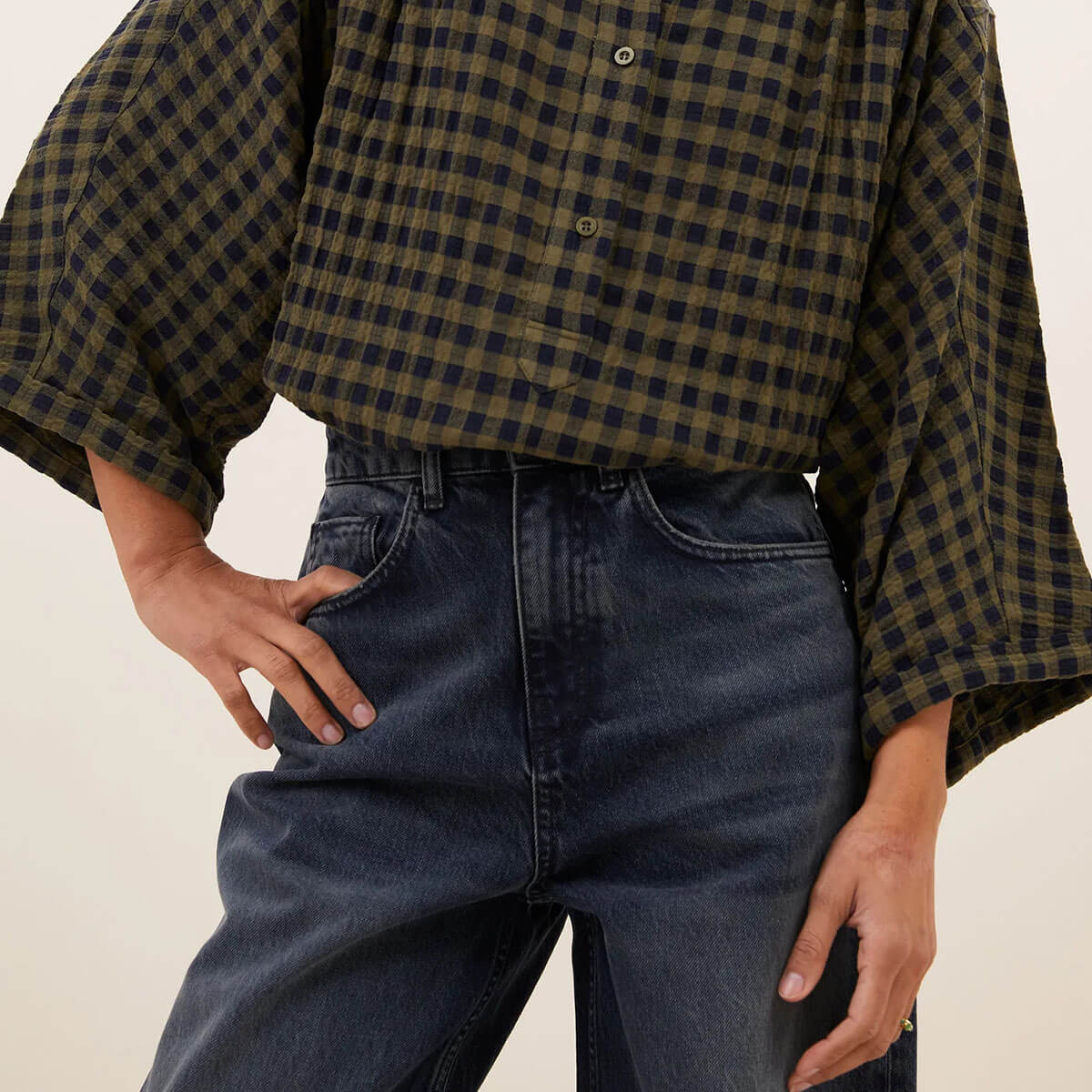 Baloe Jeans in Vintage Oil Blue by By-Bar