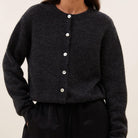 Cleo Cardigan in Dark Grey Melee by By-Bar