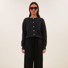 Cleo Cardigan in Dark Grey Melee by By-Bar