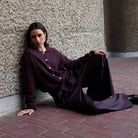 Cleo Cardigan in Deep Wine by By-Bar