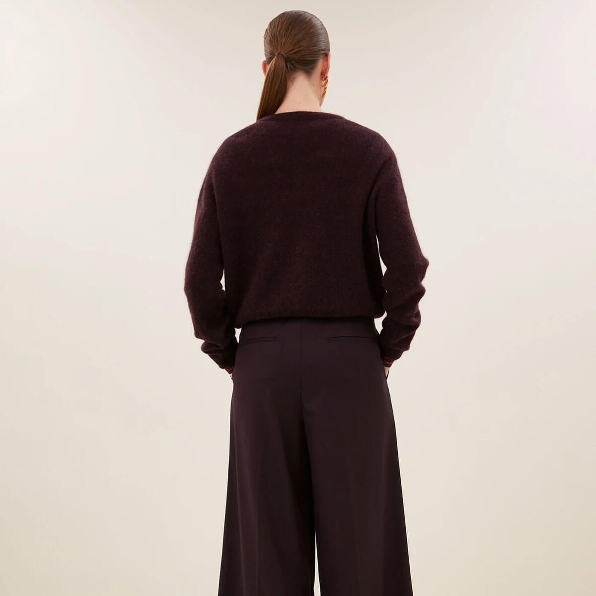 Cleo Cardigan in Deep Wine by By-Bar