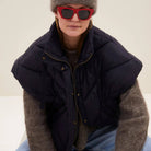 Franky Sleeveless Jacket in Midnight by By-Bar