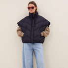 Franky Sleeveless Jacket in Midnight by By-Bar