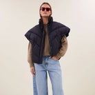 Franky Sleeveless Jacket in Midnight by By-Bar