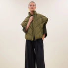 Franky Sleeveless Jacket in Olive by By-Bar