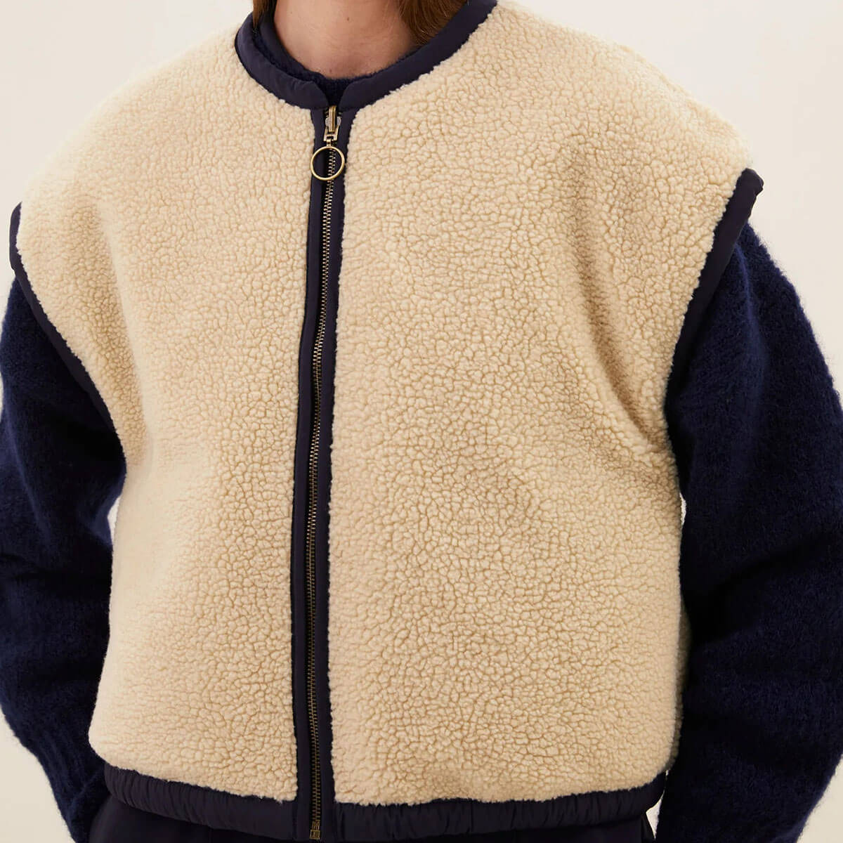 Gio Sleeveless Jacket in Midnight by By-Bar