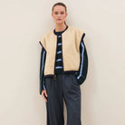 Gio Sleeveless Jacket in Midnight by By-Bar