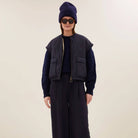 Gio Sleeveless Jacket in Midnight by By-Bar