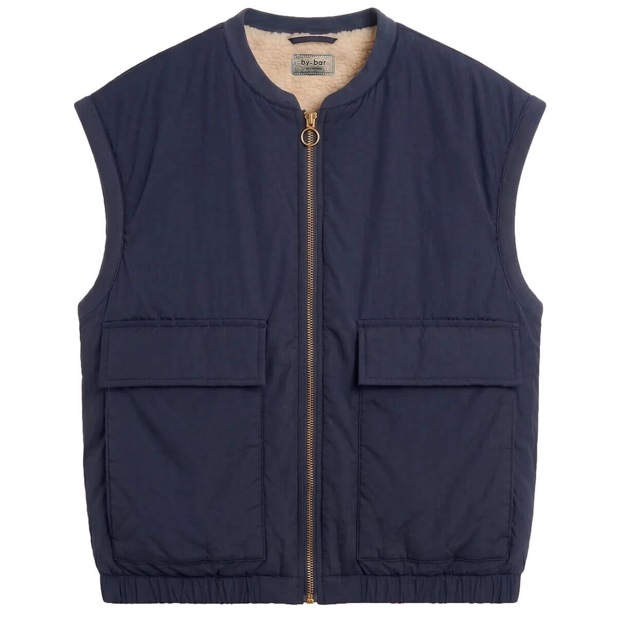 Gio Sleeveless Jacket in Midnight by By-Bar