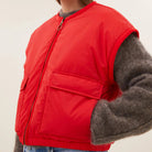 Gio Sleeveless Jacket in Poppy Red by By-Bar