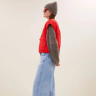 Gio Sleeveless Jacket in Poppy Red by By-Bar