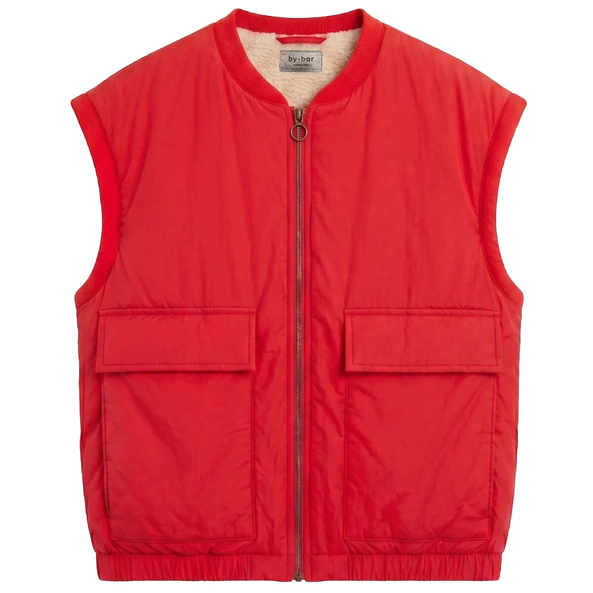 Gio Sleeveless Jacket in Poppy Red by By-Bar