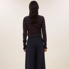 Leya Big Stripe Top in Coffee Bean by By-Bar