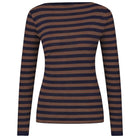 Leya Big Stripe Top in Coffee Bean by By-Bar