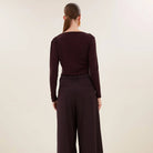 Leya Melange Stripe Top in Pecan by By-Bar