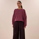 Malyn Logo Sweater in Burgundy Crush by By-Bar