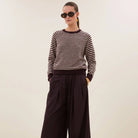 Sally Stripe Pullover in Burgundy Crush by By-Bar