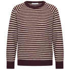 Sally Stripe Pullover in Burgundy Crush by By-Bar