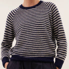Sally Stripe Pullover in Midnight Marine by By-Bar