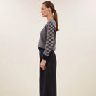Sally Stripe Pullover in Midnight Marine by By-Bar