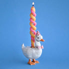 Goose With Pink Hat Ceramic Cake Topper by Camp Hollow