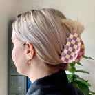 Checker Hair Claw in Lavender by Chunks