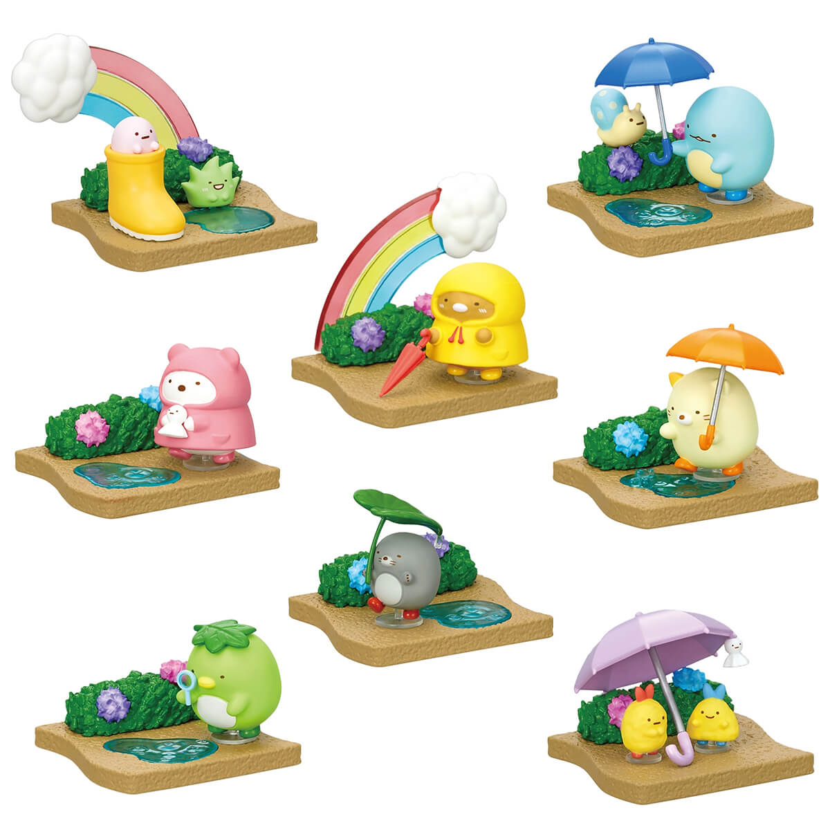 置物 Rainy Summer Sumikko Gurashi Walking On A Rainy Day Blind Box by Re-Ment Japan