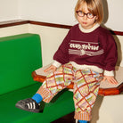Growing Pants in Toffee Check by Club Trésor