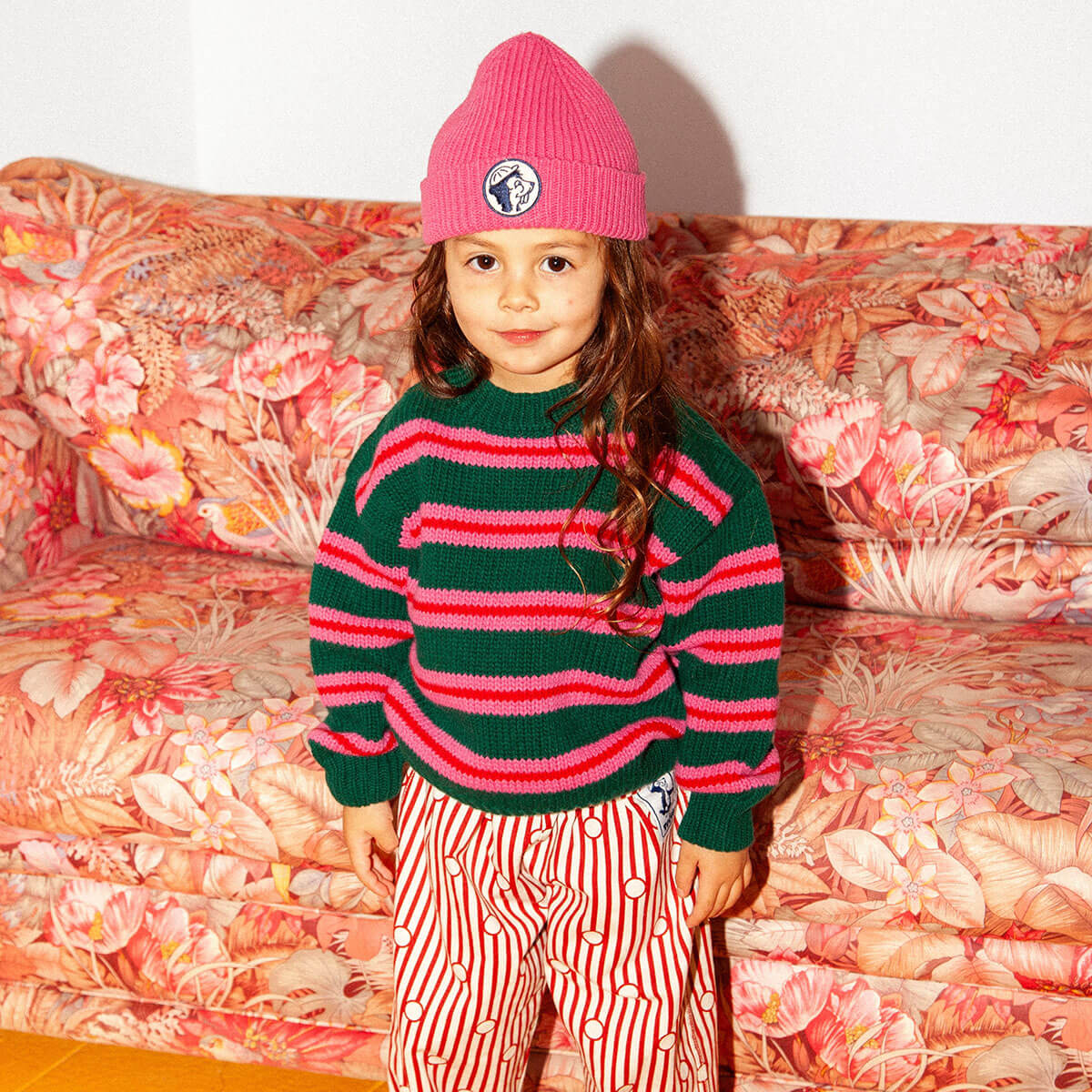 Knit Heritage Beanie in Bubblegum by Club Trésor
