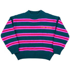 Knit Heritage Sweater in Green / Pink by Club Trésor