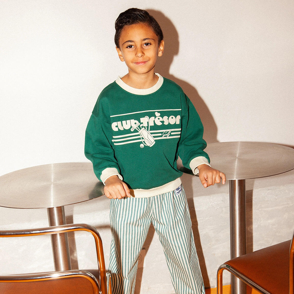 Sweatshirt in Golf Green by Club Trésor