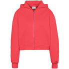 Cropped Zip Hoodie in Red Tangerine by Colorful Standard